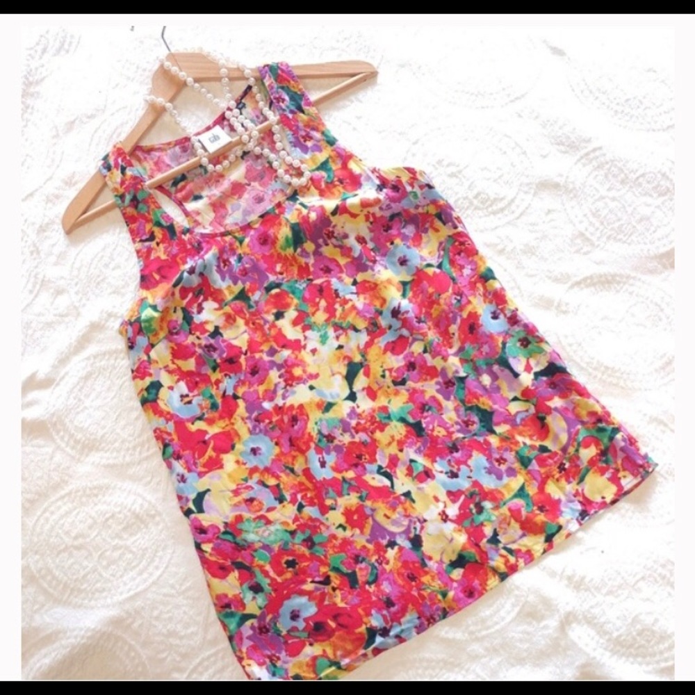 CAbi floral racerback tank - size M
